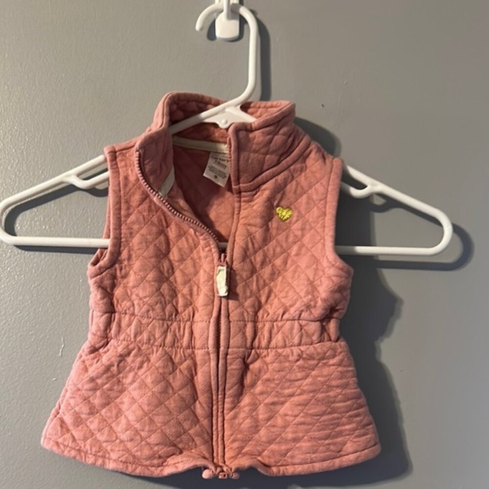 Carter's Pink Quilted Vest Size 18 Month